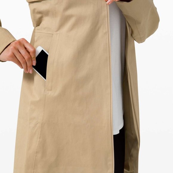 lululemon athletica Tan Trench Coat - Picture 12 of 13